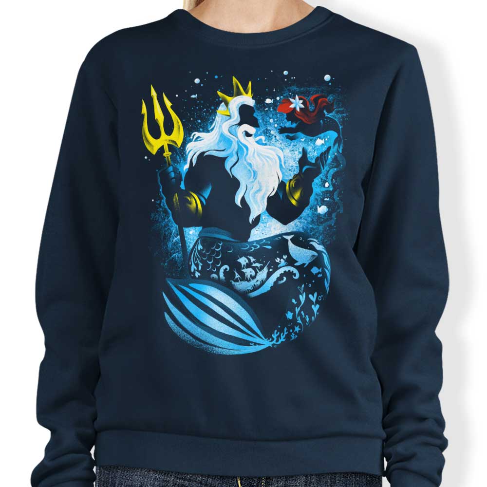 The Majestic King of the Sea Crewneck Sweatshirt by Alemaglia