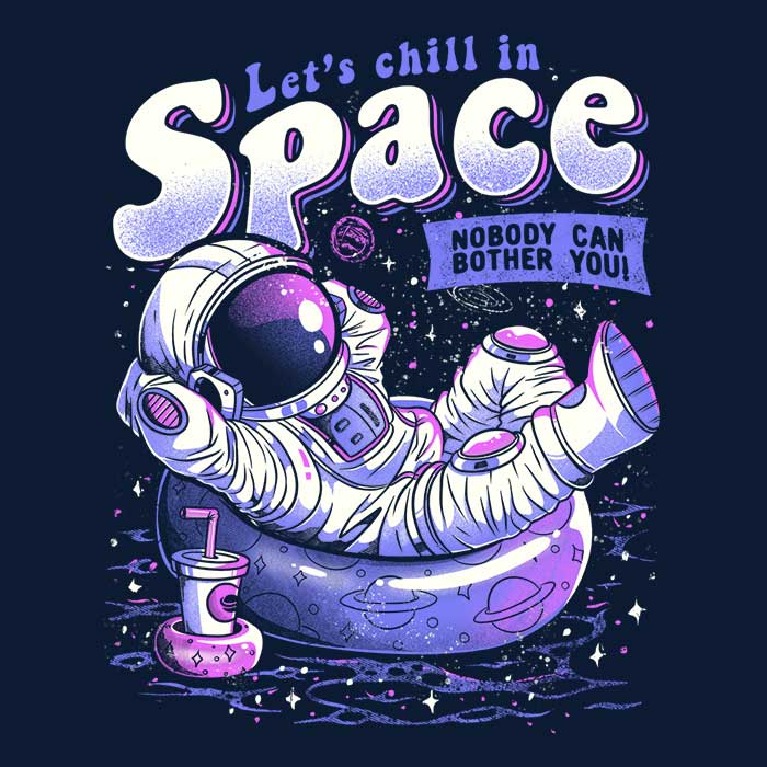 Space-Themed Crewneck Sweatshirt for Relaxed Chilling