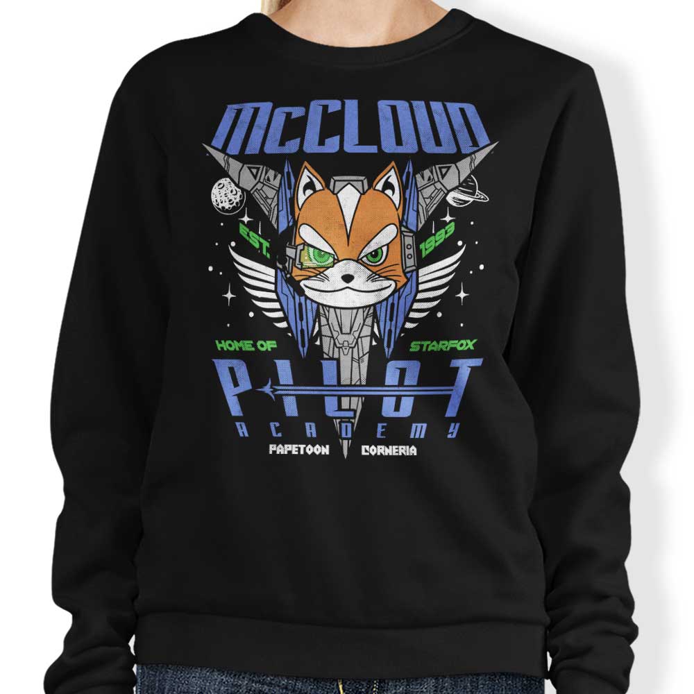 Arinesart's Comfortable McCloud Pilot Academy Crewneck Sweatshirt in S - 4XL