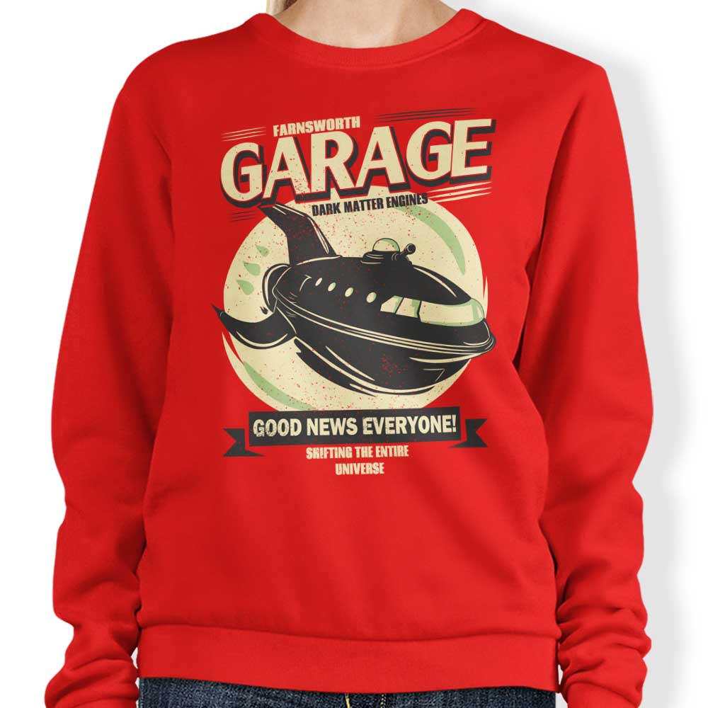 Piercek25's Farnsworth Garage Comfortable Crewneck Sweatshirt in S - 4XL