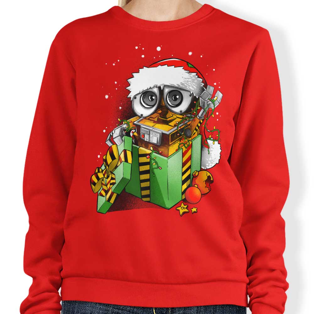 Christmas-themed Robot Design Crewneck Sweatshirt for All Sizes