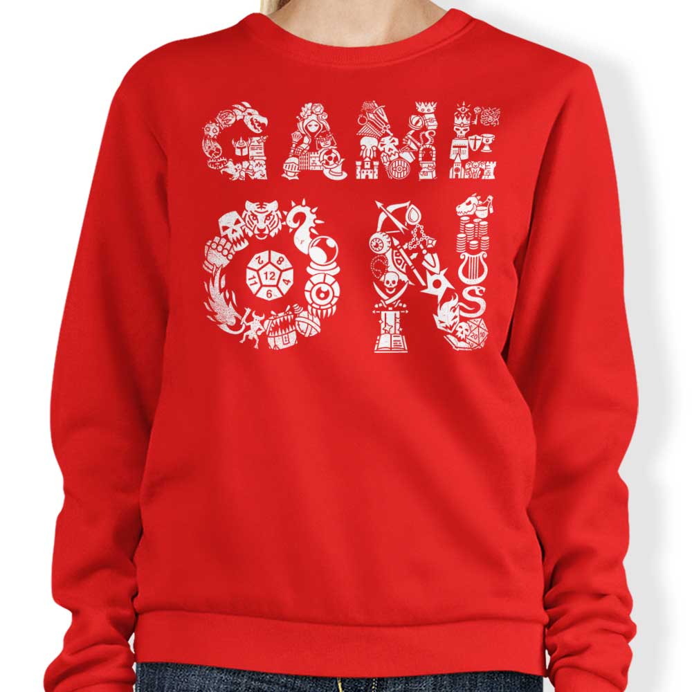 Shiron's Game On Comfortable Crewneck Sweatshirt in S - 4XL Sizes