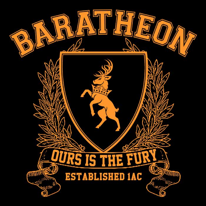 Digital Phoenix Baratheon University Crewneck Sweatshirt for Men and Women in Sizes S to 4XL