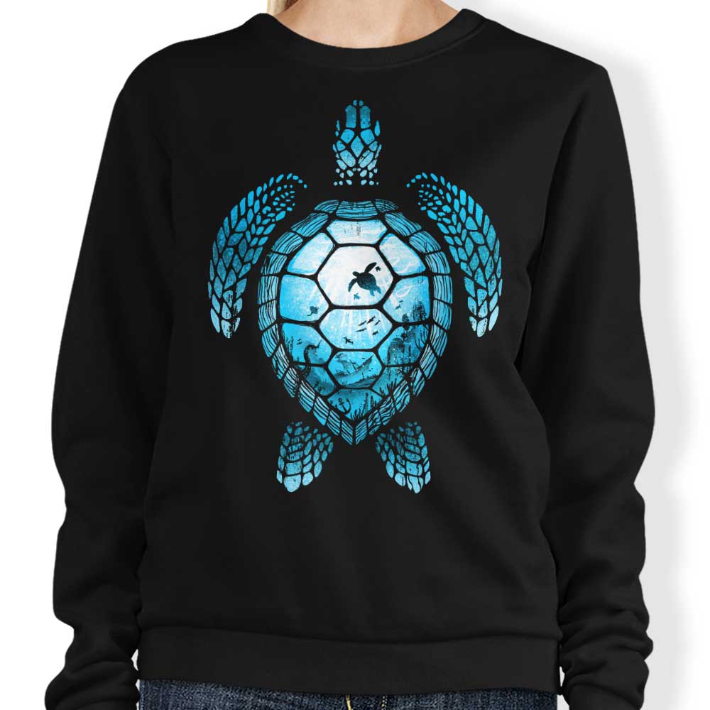 Alemaglia's Comfortable Turtle Silhouette Crewneck Sweatshirt