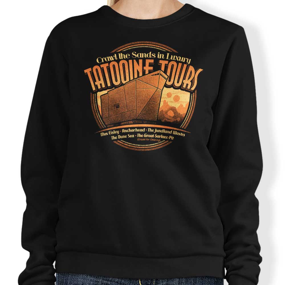 Cory Freeman Design's Tatooine Tours Comfortable Crewneck Sweatshirt in S - 4XL