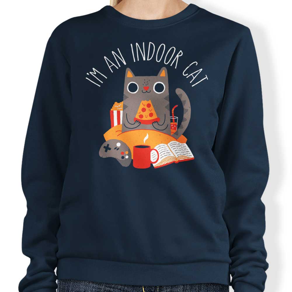Comfy Indoor Cat Sweatshirt by DinoMike