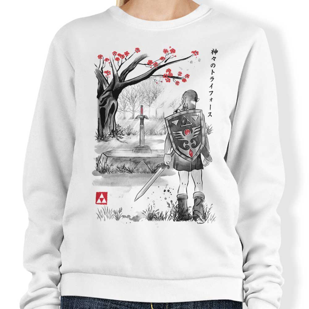 A Stylish Sweatshirt Featuring 'A Link to the Sumi - e' Design