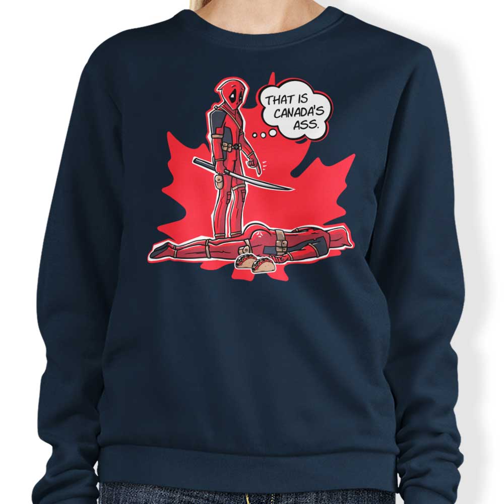 Canada's Behind Crewneck Sweatshirt in S - 4XL, Comfortable and Durable