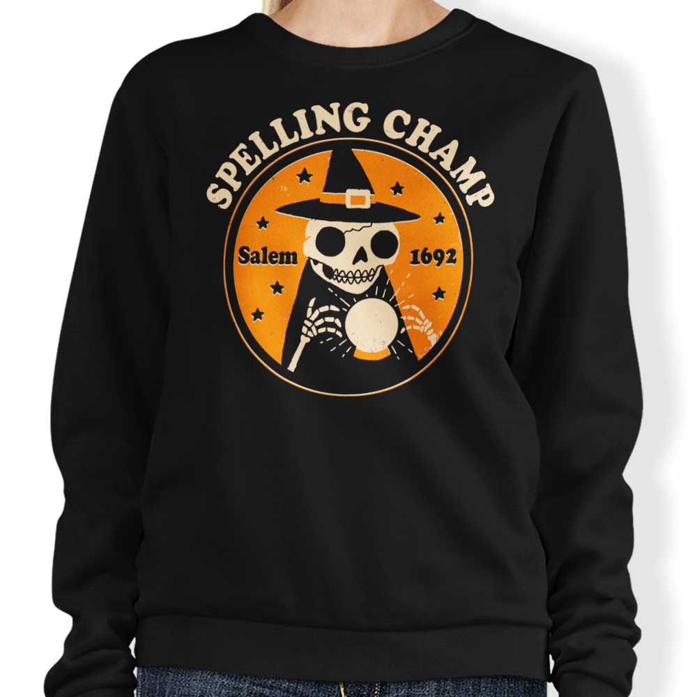 Spelling Champ Crewneck Sweatshirt - A Comfortable Apparel by DinoMike