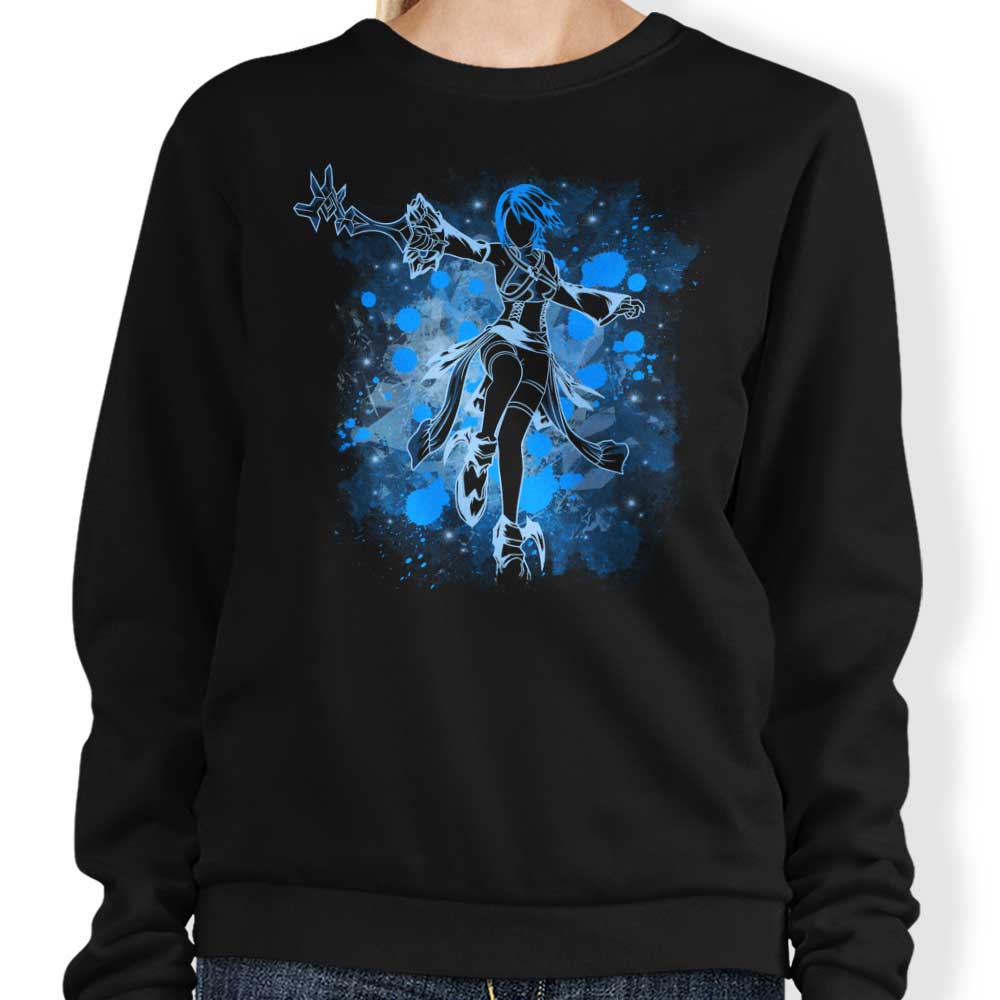 Soulkr's Inked Aqua Comfortable Crewneck Sweatshirt in S - 4XL