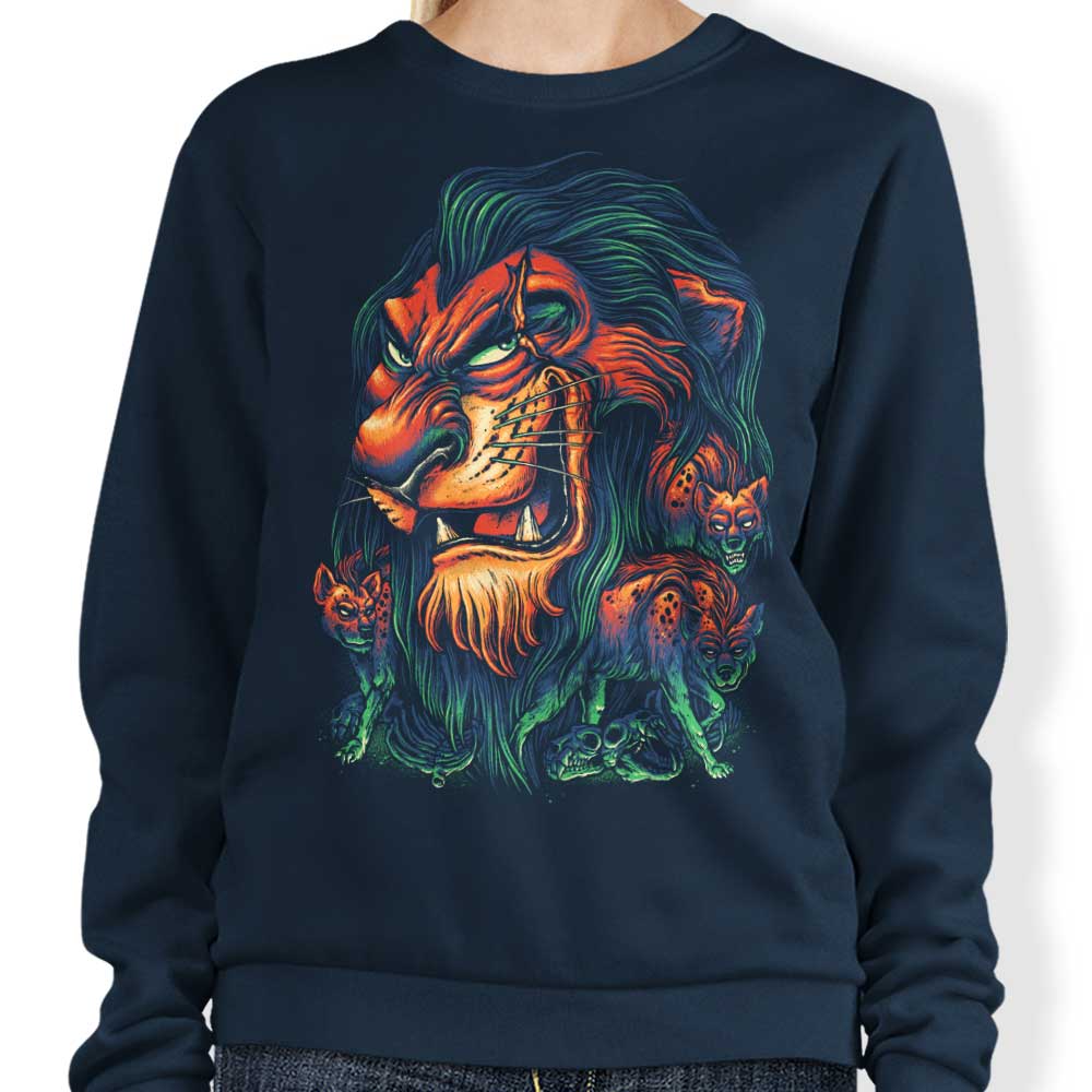 The Uncrowned King Exclusive Crewneck Sweatshirt by Glitchygorilla