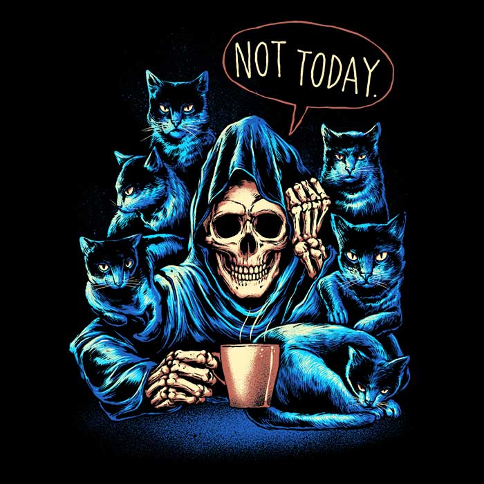 Glitchygorilla's Stylish 'Not Today' Zip Up and Pullover Hoodies