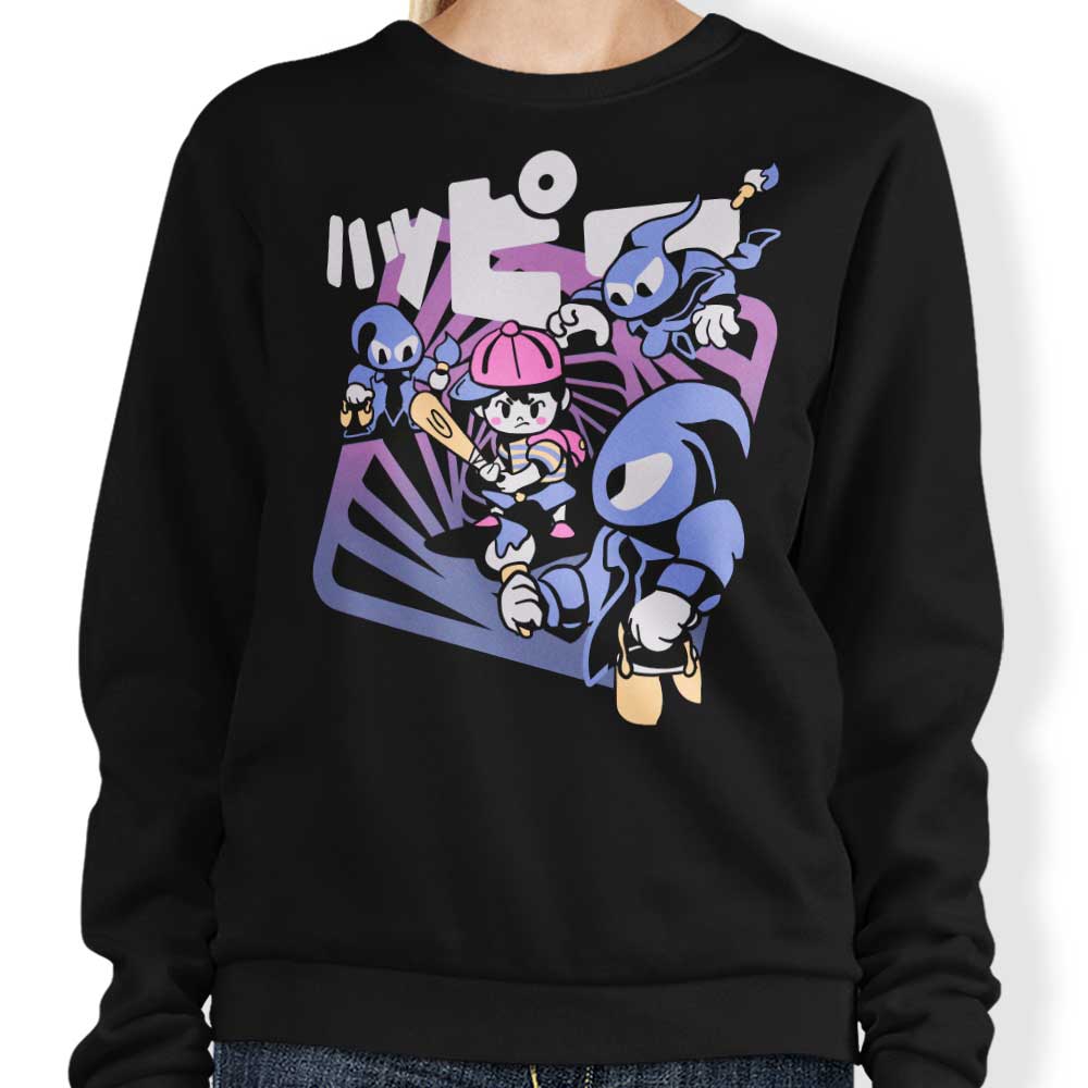 Sketchdemao's Happy Attack Crewneck Sweatshirt - Comfortable and Durable Apparel