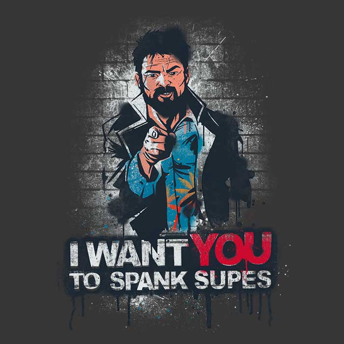Getsousa Spank Supes Crewneck Sweatshirt for Men and Women in Sizes from S to 4XL