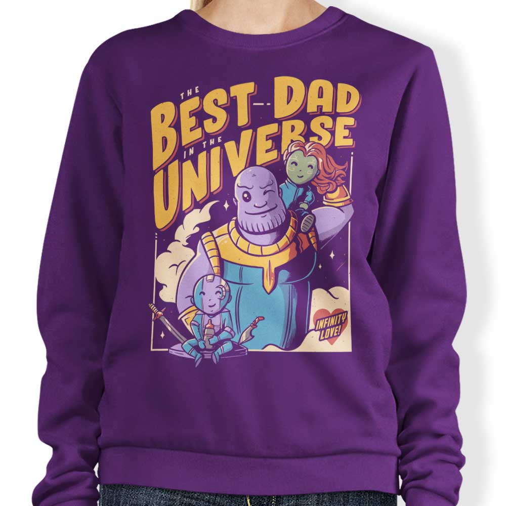 Ultra - Comfortable 'Best Dad in the Universe' Crewneck Sweatshirt