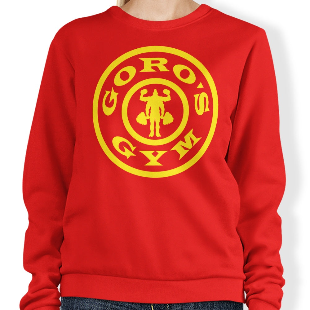 Ddjvigo's Goro's Gym Branded Unisex Sweatshirt for Workout Enthusiasts