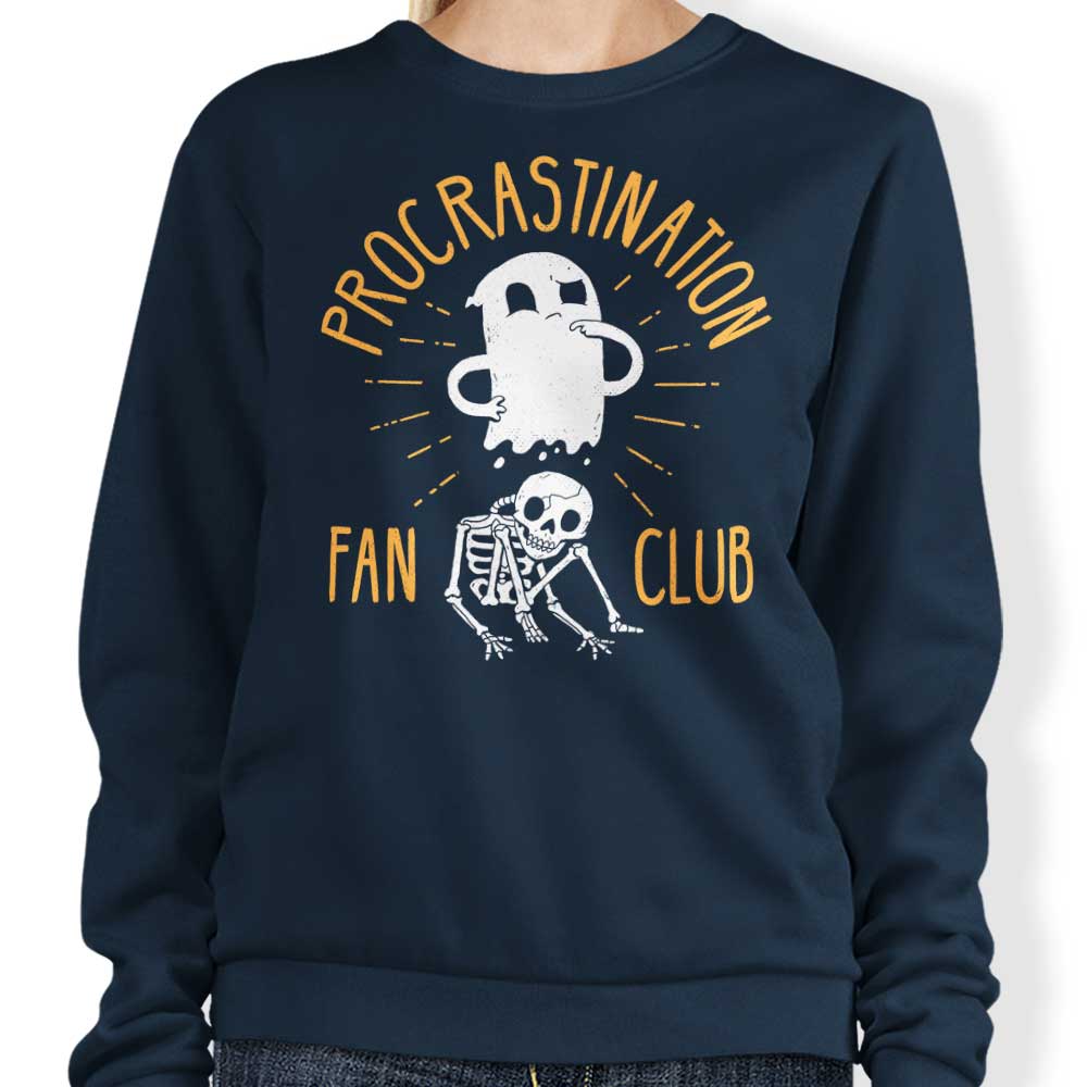 Procrastination Enthusiasts' Fan Club Crewneck Sweatshirt