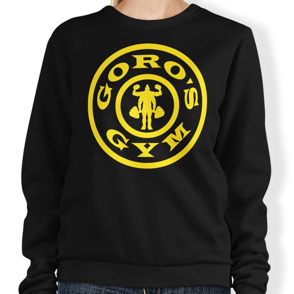 Ddjvigo's Goro's Gym Branded Unisex Sweatshirt for Workout Enthusiasts