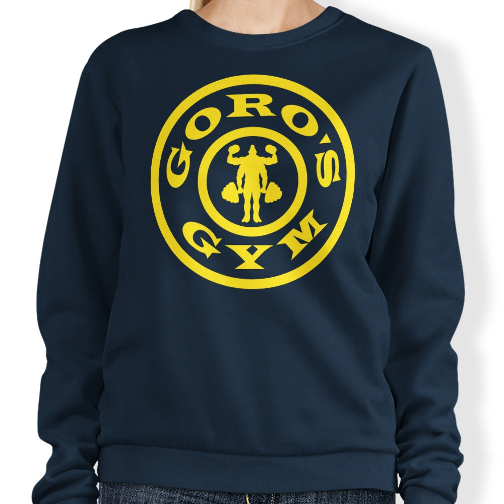 Ddjvigo's Goro's Gym Branded Unisex Sweatshirt for Workout Enthusiasts