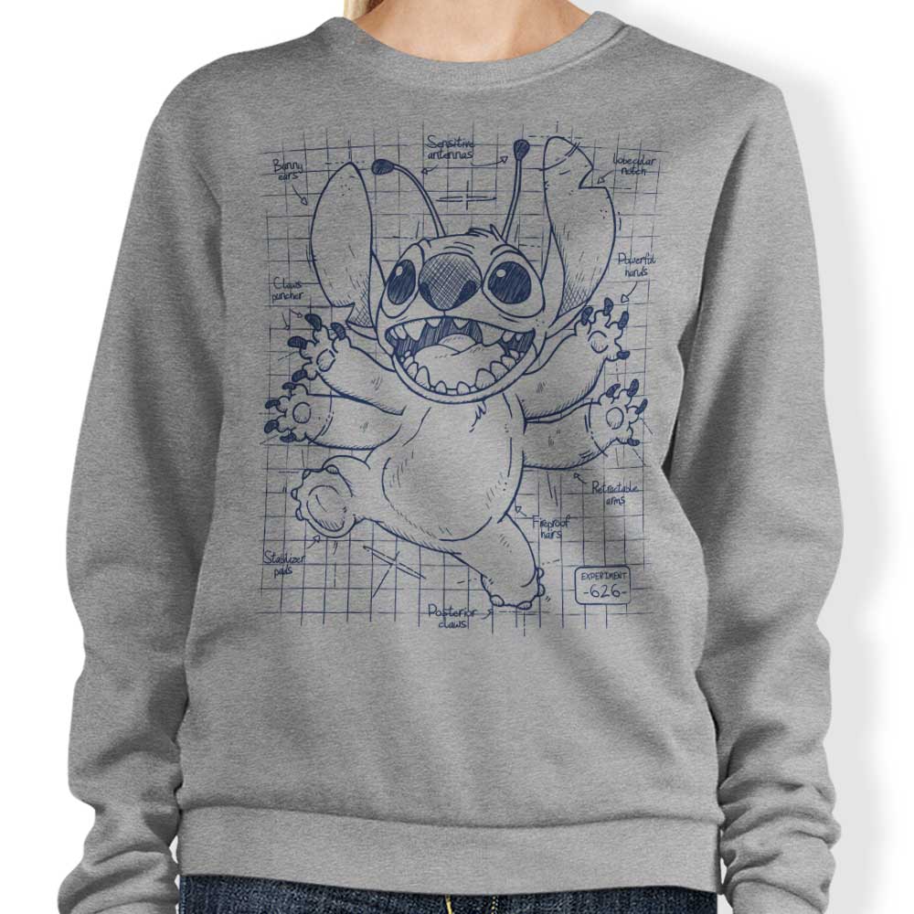 Le Duc Experimental Plans Crewneck Sweatshirt in S - 4XL Sizes