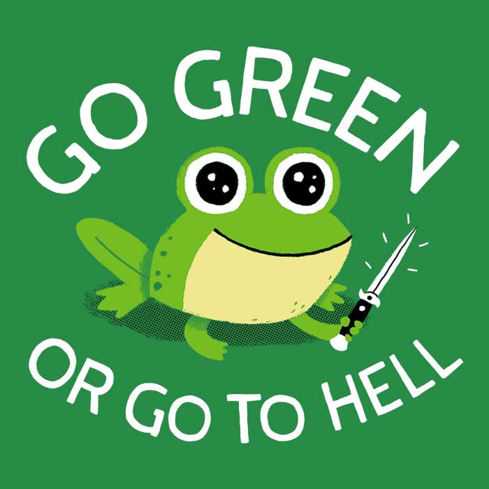 Eco-Friendly Go Green Crewneck Sweatshirt by DinoMike