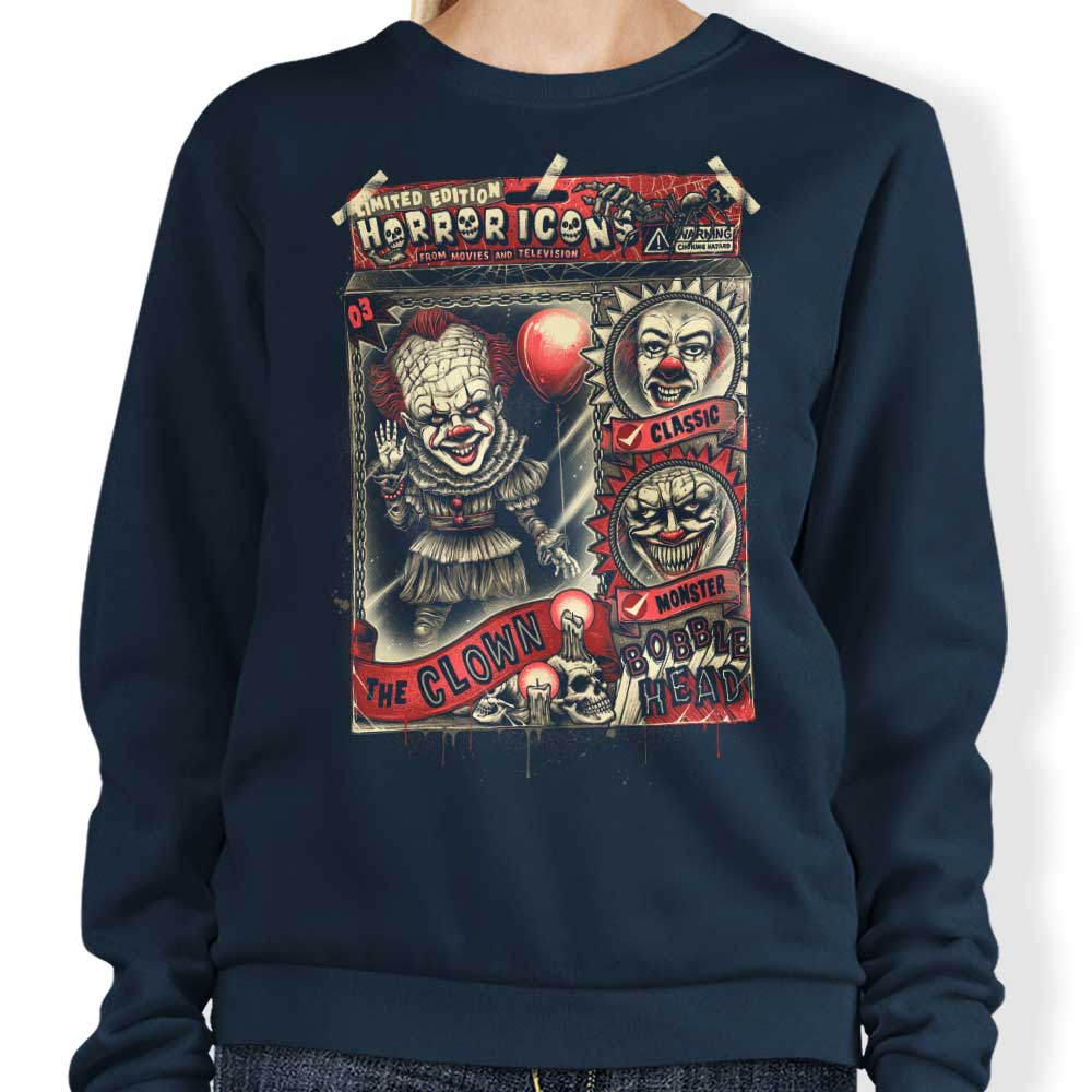 Glitchygorilla's Comfortable Bobble Clown Crewneck Sweatshirt in S - 4XL