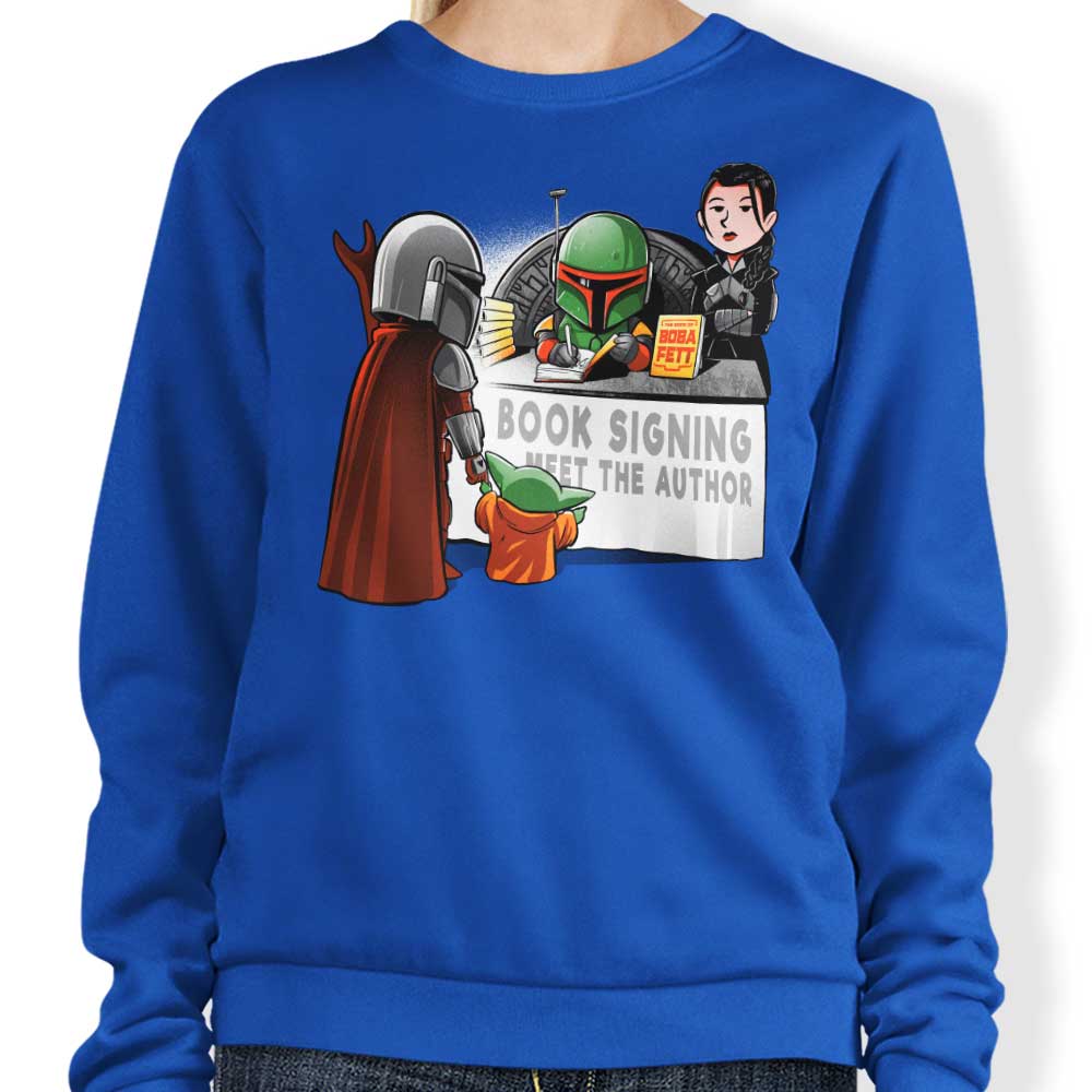 Alemaglia's 'Meet the Author' Crewneck Sweatshirt in S - 4XL Sizes