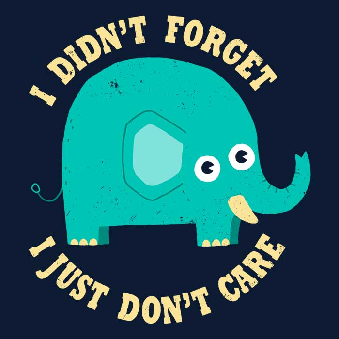 DinoMike's 'An Elephant Never Cares' Comfortable Crewneck Sweatshirt