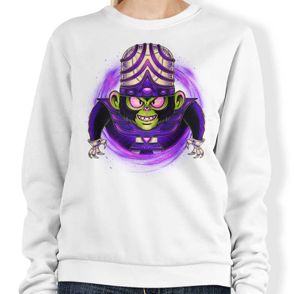 One Bad Monkey Crewneck Sweatshirt by Glitchygorilla - Comfortable and Durable Apparel