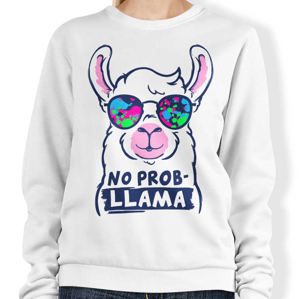 NemiMakeIt's Comfortable No Probllama Crewneck Sweatshirt, S - 4XL Sizes