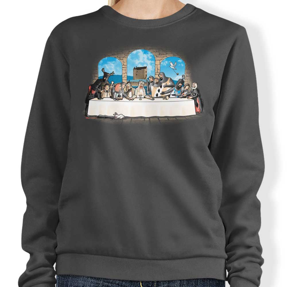 Trheewood's Comfortable Holy Grail Dinner Crewneck Sweatshirt