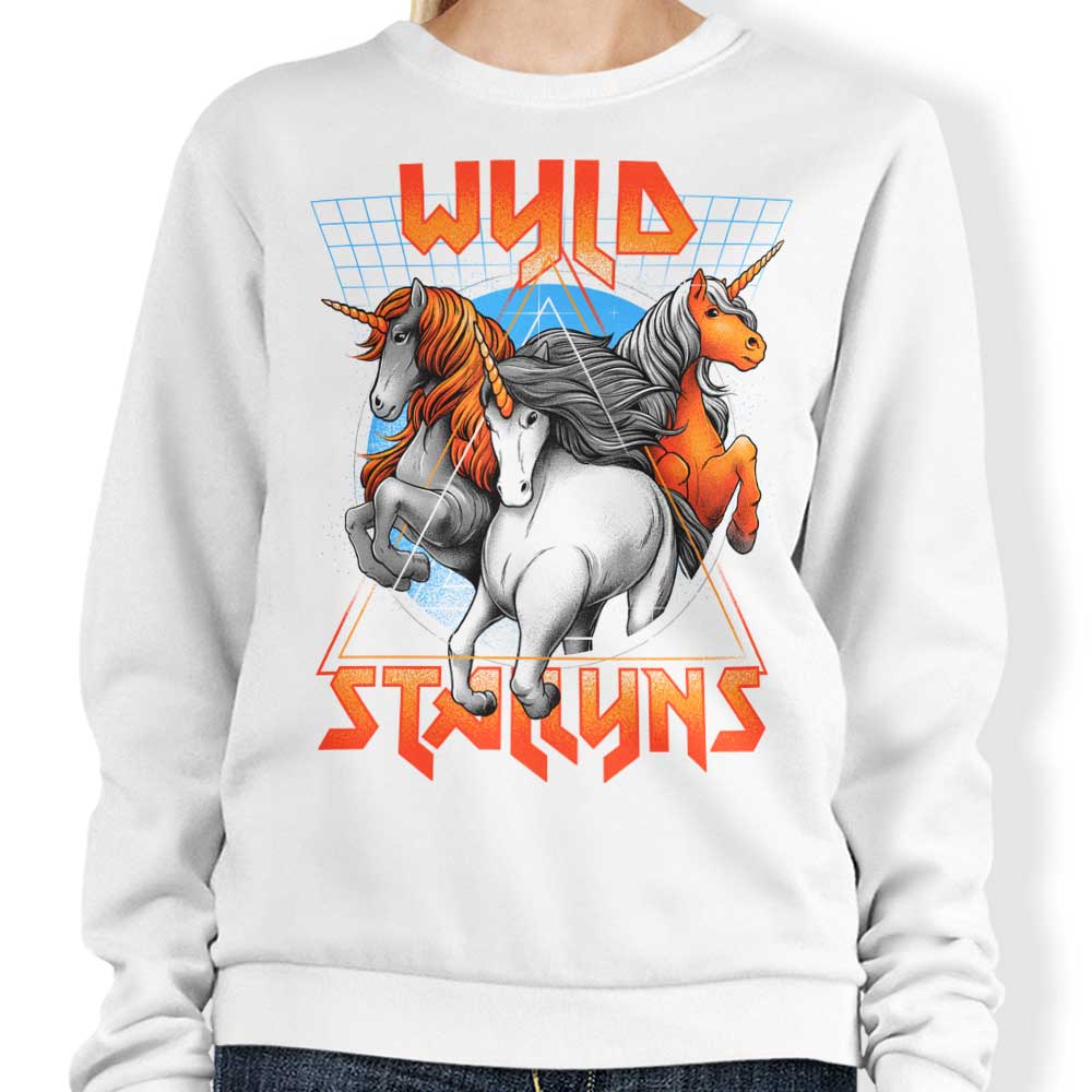 Glitchygorilla's Stay Wyld 8.5 - Ounce Crewneck Sweatshirt in S to 4XL