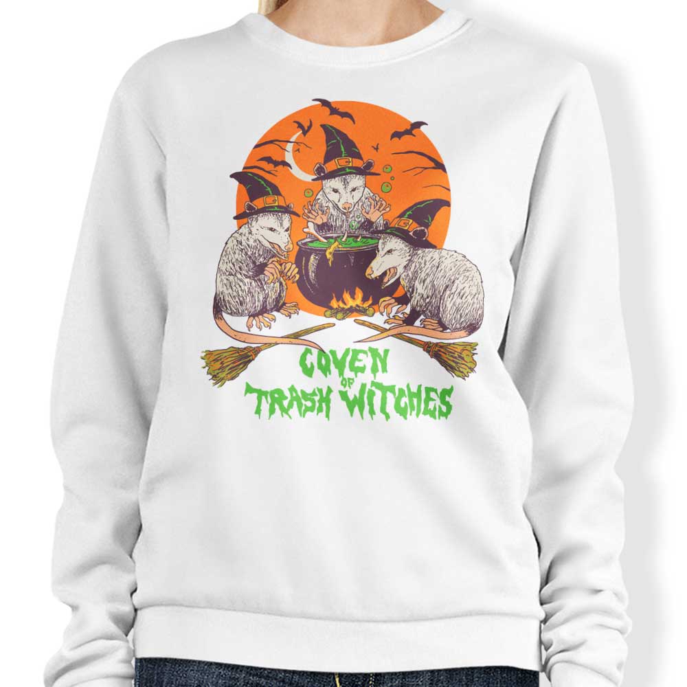 Stylish 'Coven of Trash Witches' Crewneck Sweatshirt for All Sizes