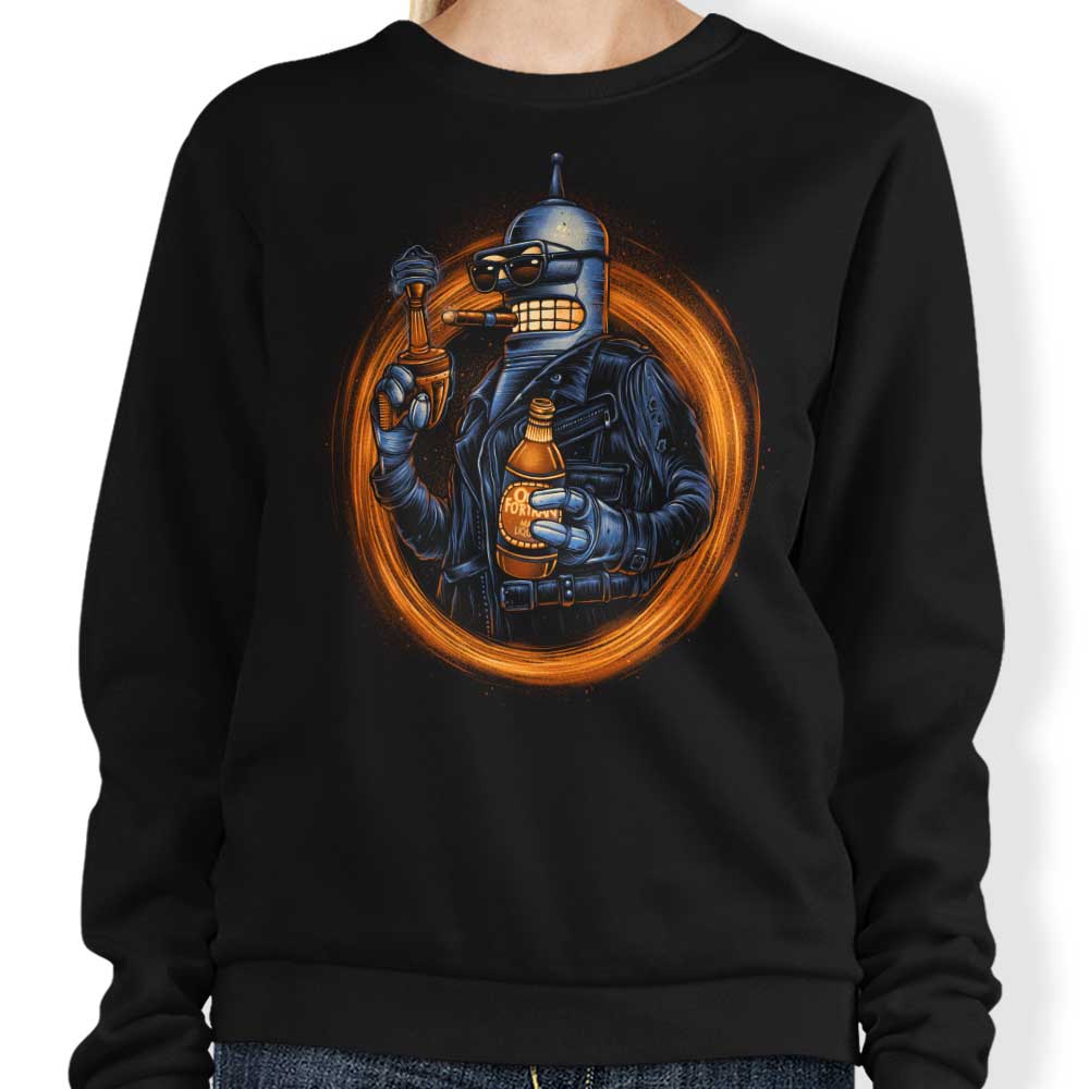 Glitchygorilla Benderminator Crewneck Sweatshirt in S - 4XL Sizes