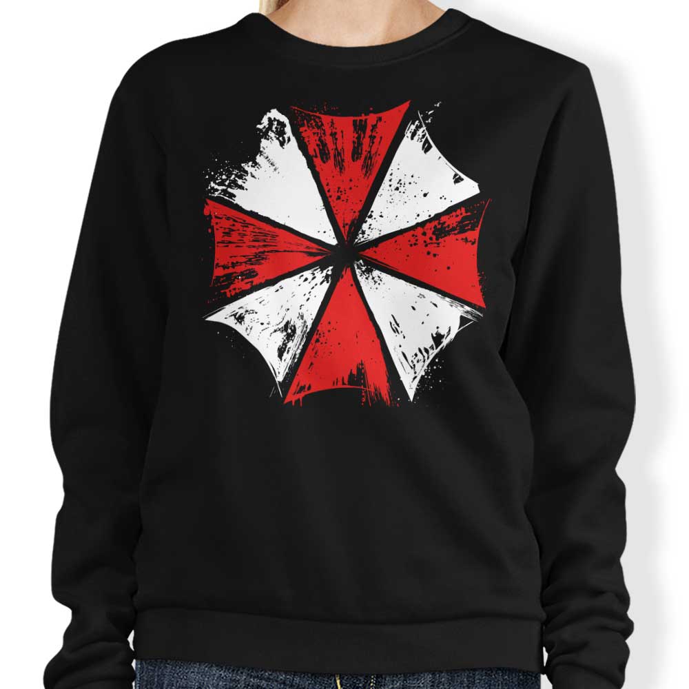 Stylish Inked Umbrella Crewneck Sweatshirt in S - 4XL Sizes