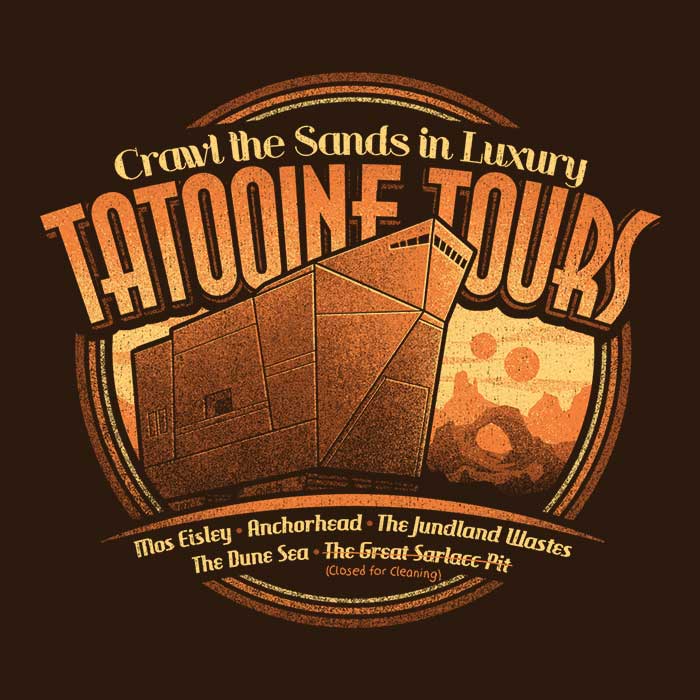 Cory Freeman Design's Tatooine Tours Comfortable Crewneck Sweatshirt in S - 4XL