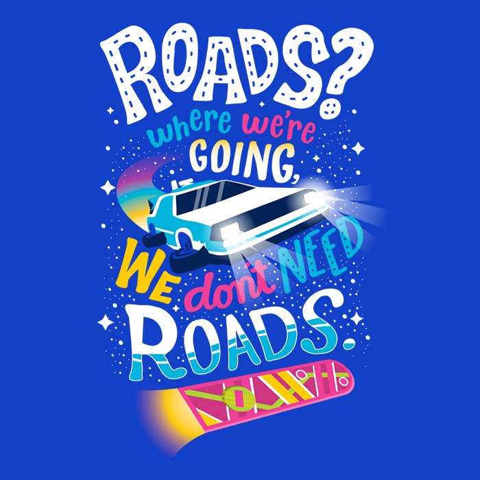 Inspiring 'We Don't Require Roads' Design Crewneck Sweatshirt for All Sizes