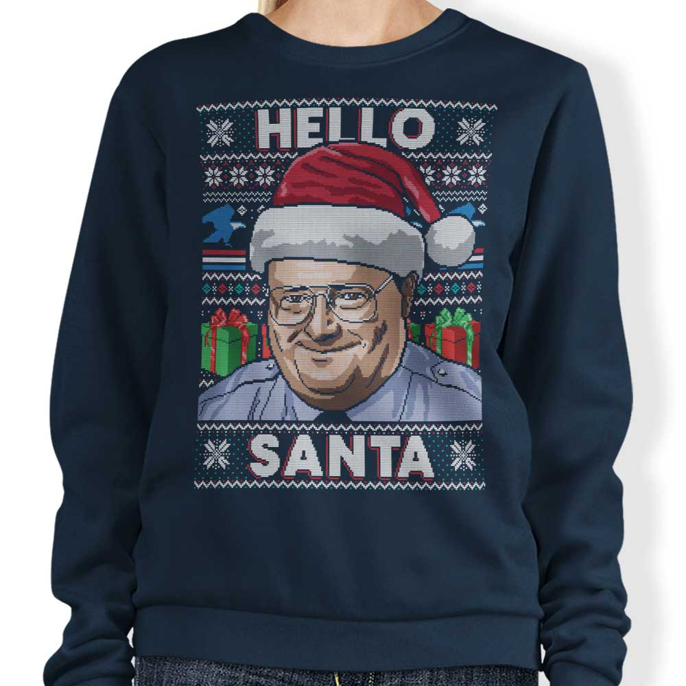 CoD Designs' Comfortable Hello Santa Crewneck Sweatshirt, S - 4XL
