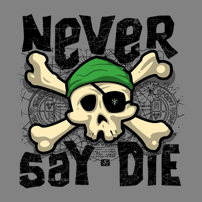 Robert Pufahl's Inspiring 'Never Say Die' Crewneck Sweatshirt for All Sizes