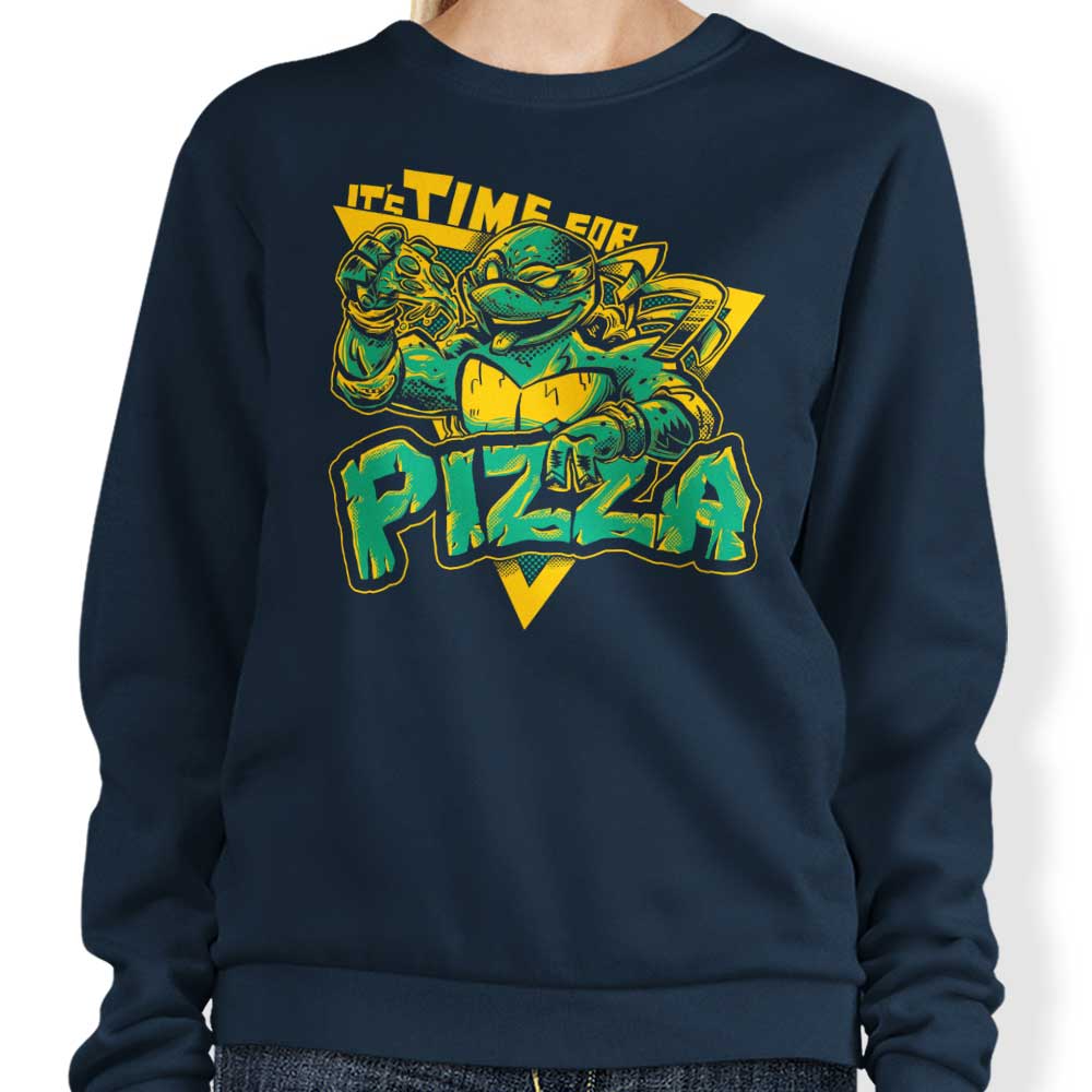 Studio Yumie 'Pizza Time' Comfortable Crewneck Sweatshirt