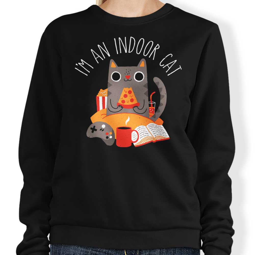 Comfy Indoor Cat Sweatshirt by DinoMike