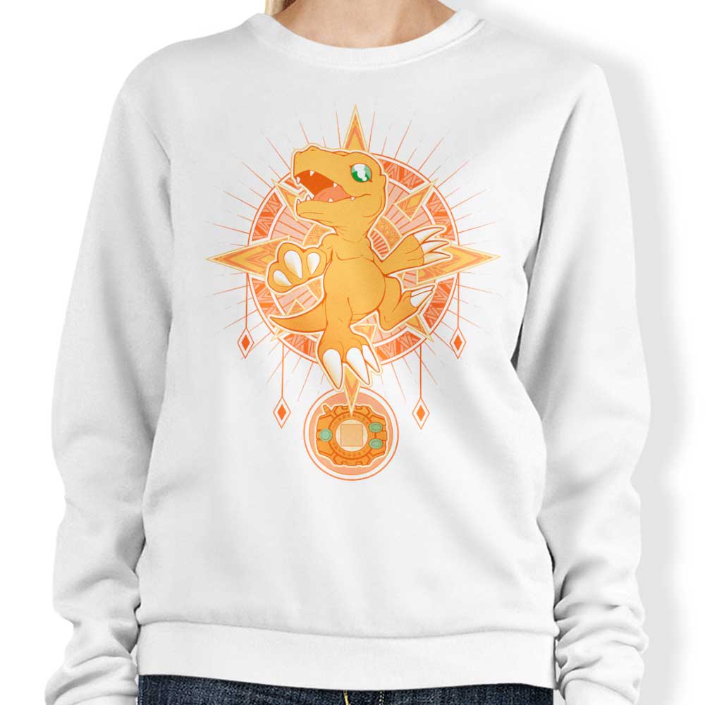 Courageous Crest - High - Quality Cotton Sweatshirt by Chocolate Raisin Fury