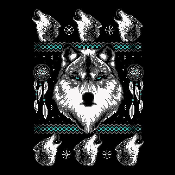 Festive Merry Wolfmas Crewneck Sweatshirt for All Sizes