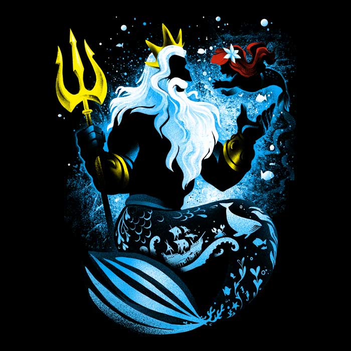 The Majestic King of the Sea Crewneck Sweatshirt by Alemaglia