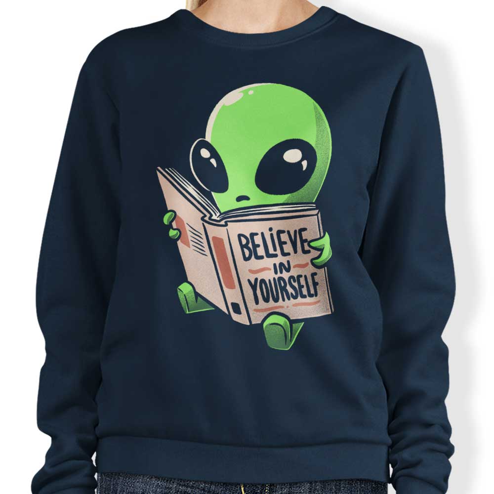 Inspiring 'Believe in Yourself' Crewneck Sweatshirt for Self - Confidence Boost