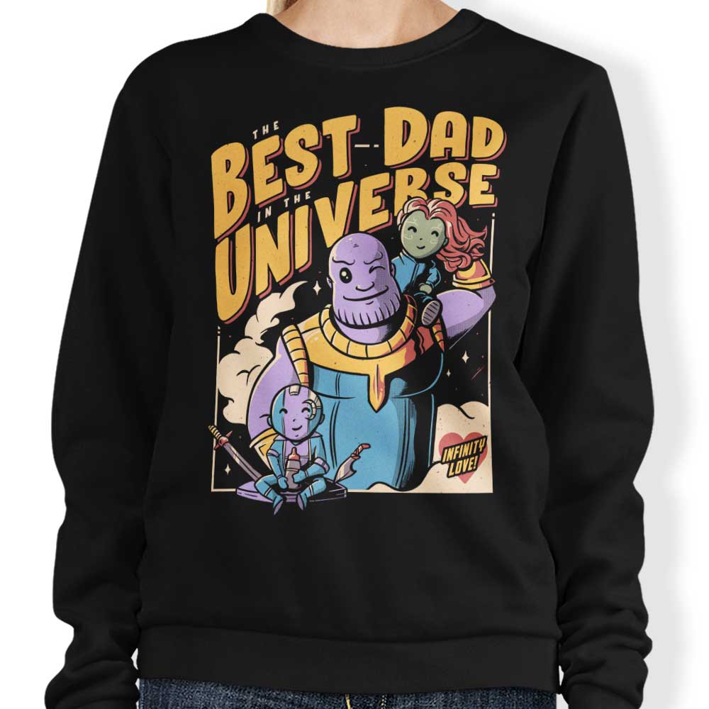 Ultra - Comfortable 'Best Dad in the Universe' Crewneck Sweatshirt