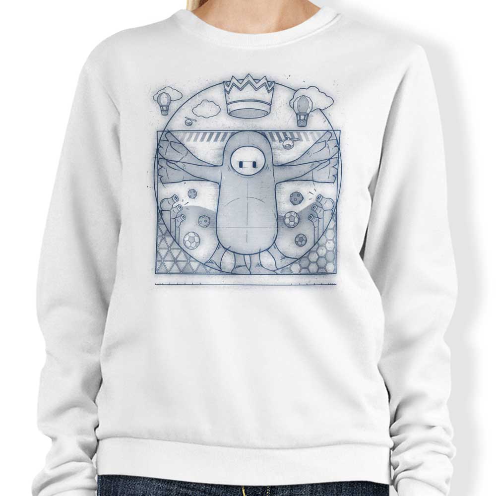 Getsousa Virtruvian Guy Comfortable Crewneck Sweatshirt in S - 4XL