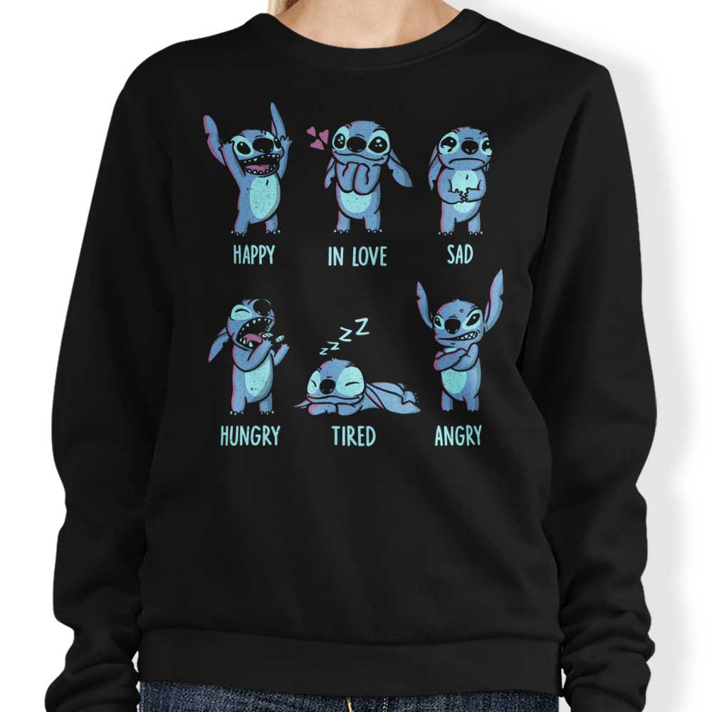 Studio Yumie Monster Emotions Comfortable Crewneck Sweatshirt