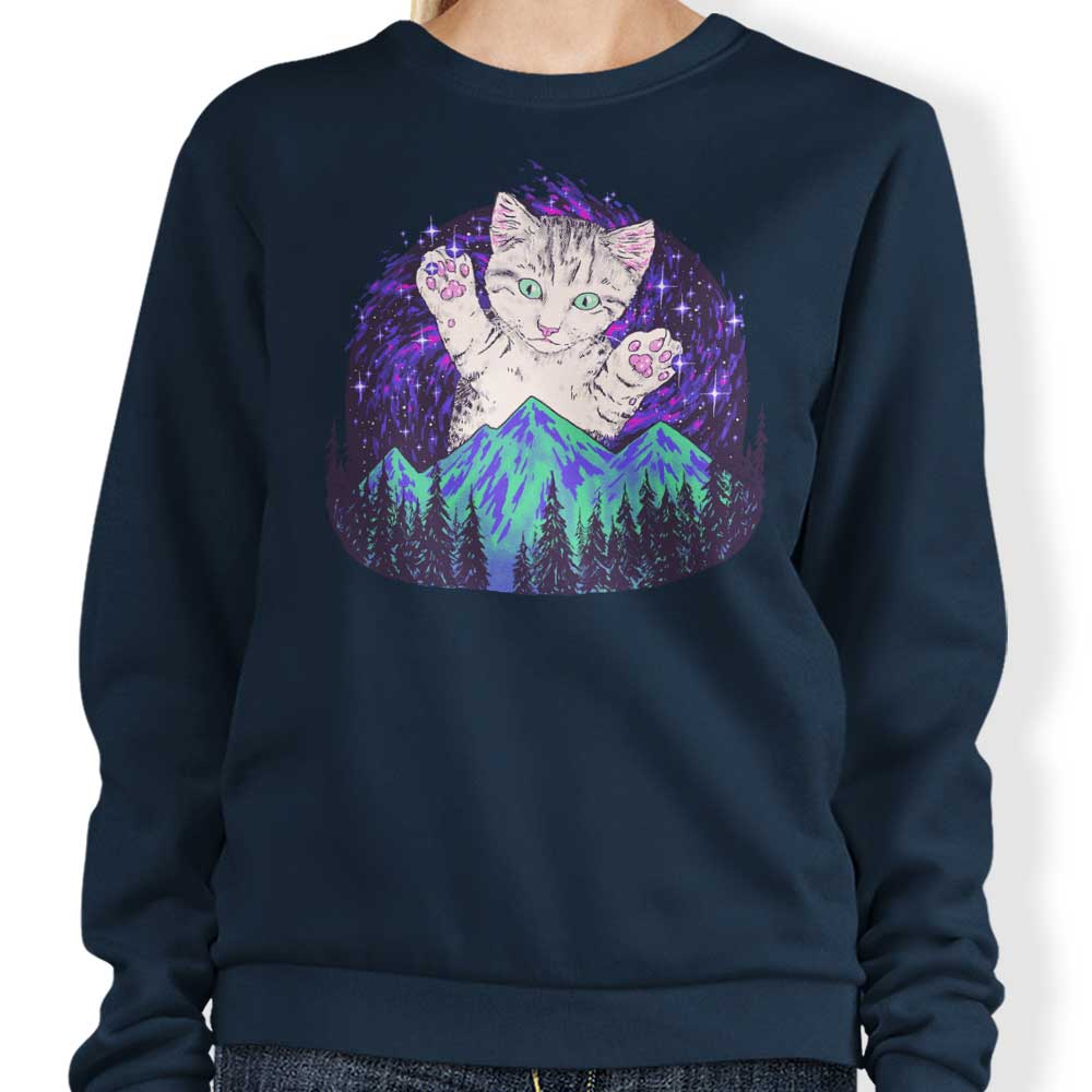 Aurora Meowalis Fashion Crewneck Sweatshirt by Hillary White