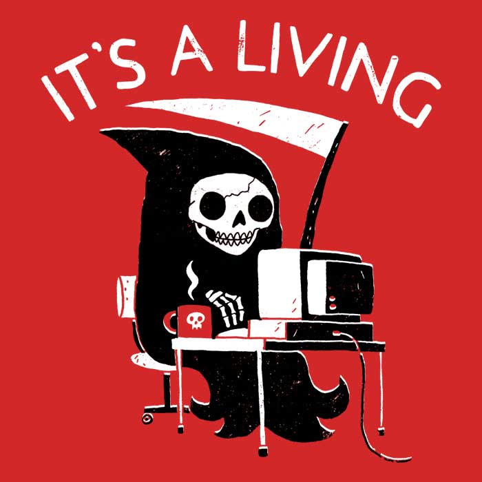 DinoMike's 'It's a Living' Crewneck Sweatshirt for All Sizes